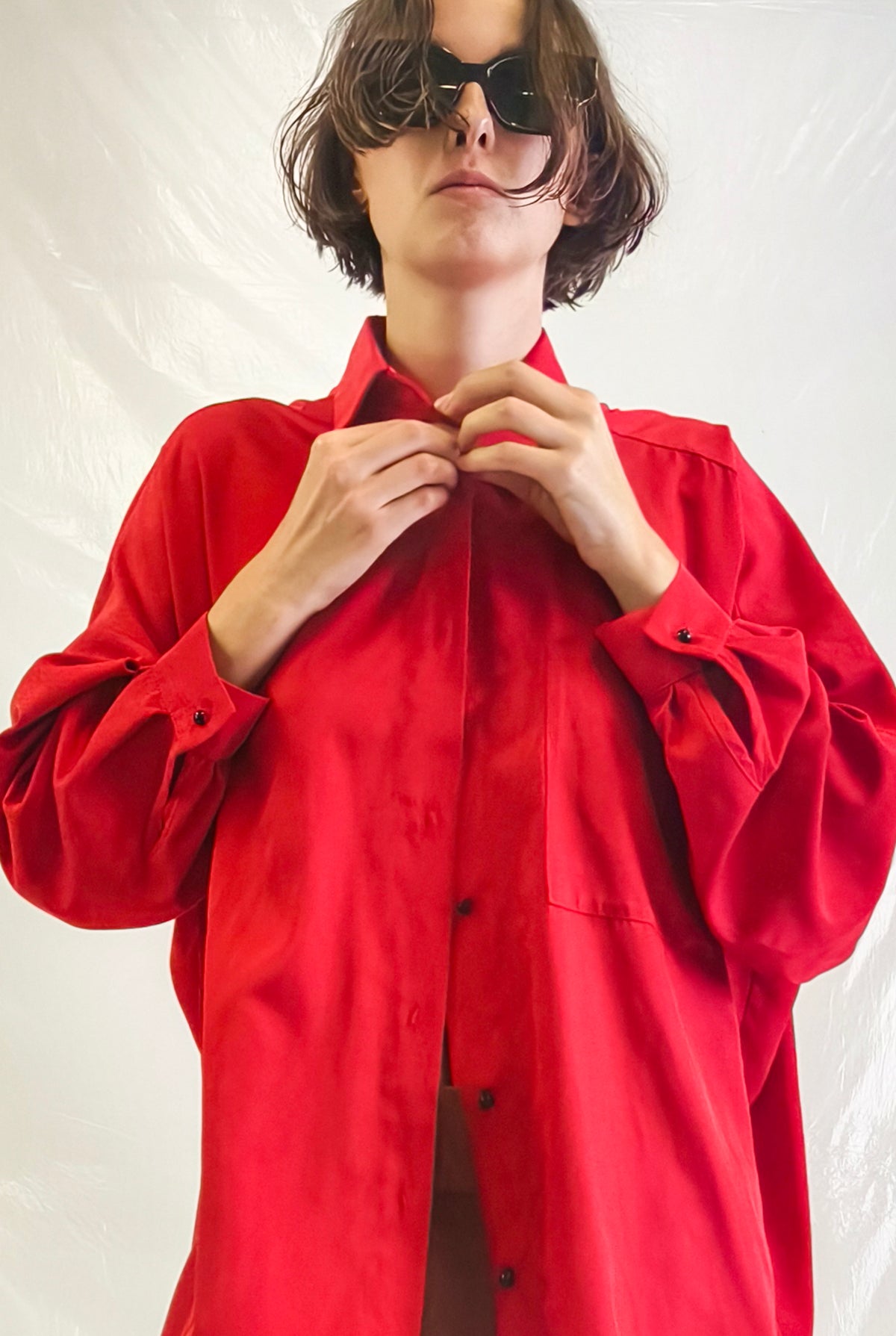 Camicia Over Rosso