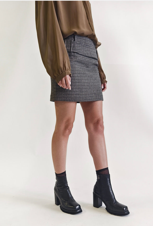Pied-de-Poule Skirt