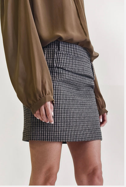 Pied-de-Poule Skirt