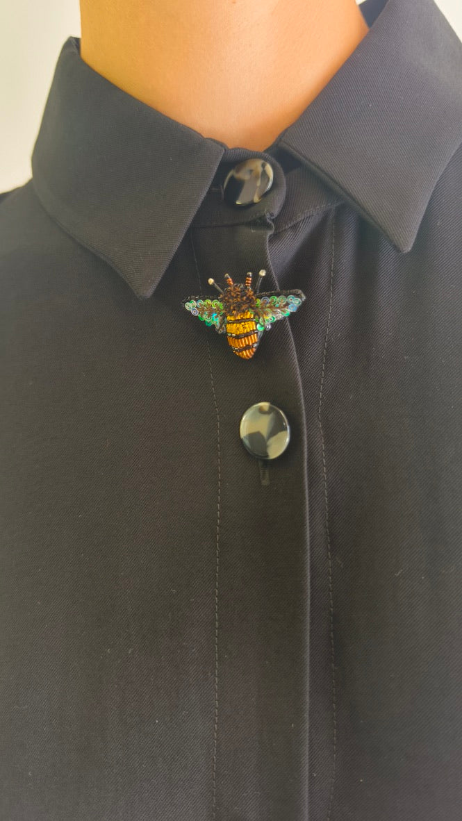 Abito Camicia Over Nero