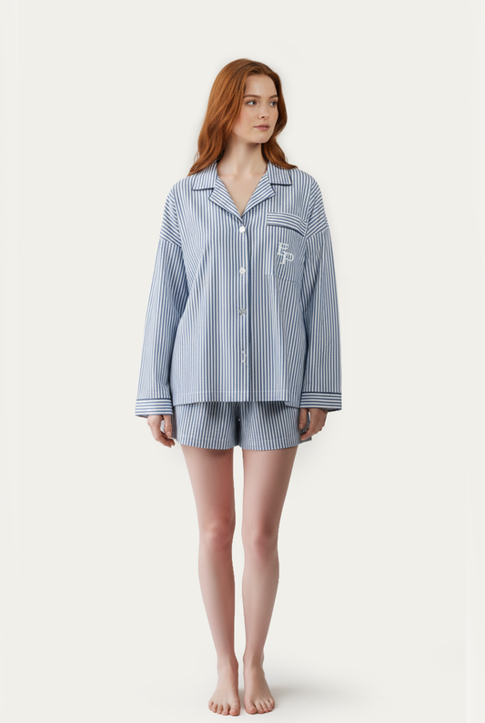 Tris Stripes pijamas blue