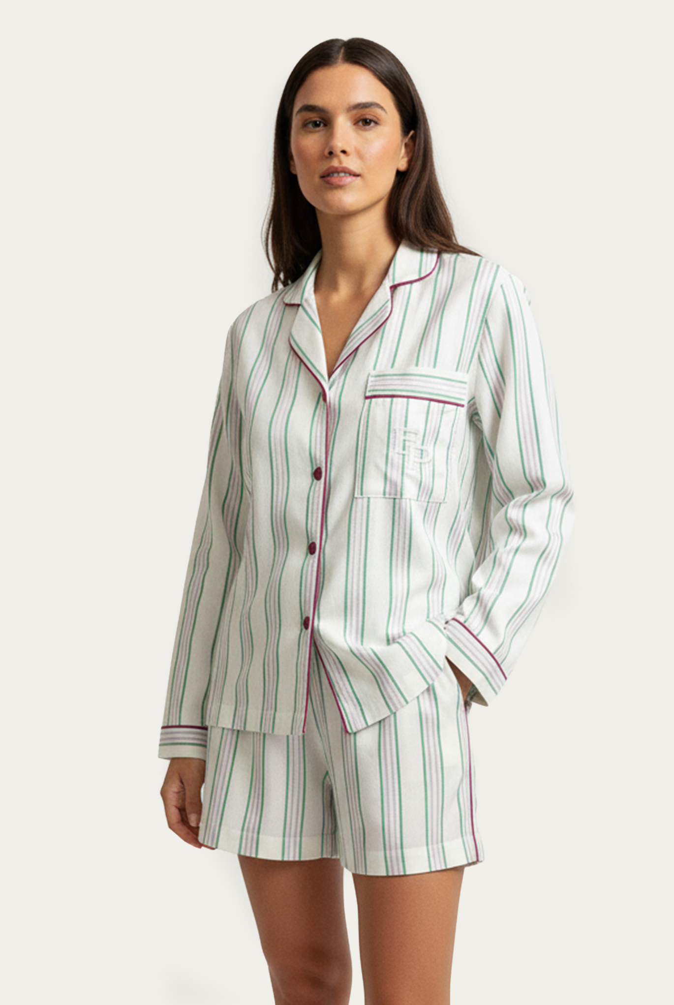 Tris Stripes pijamas green