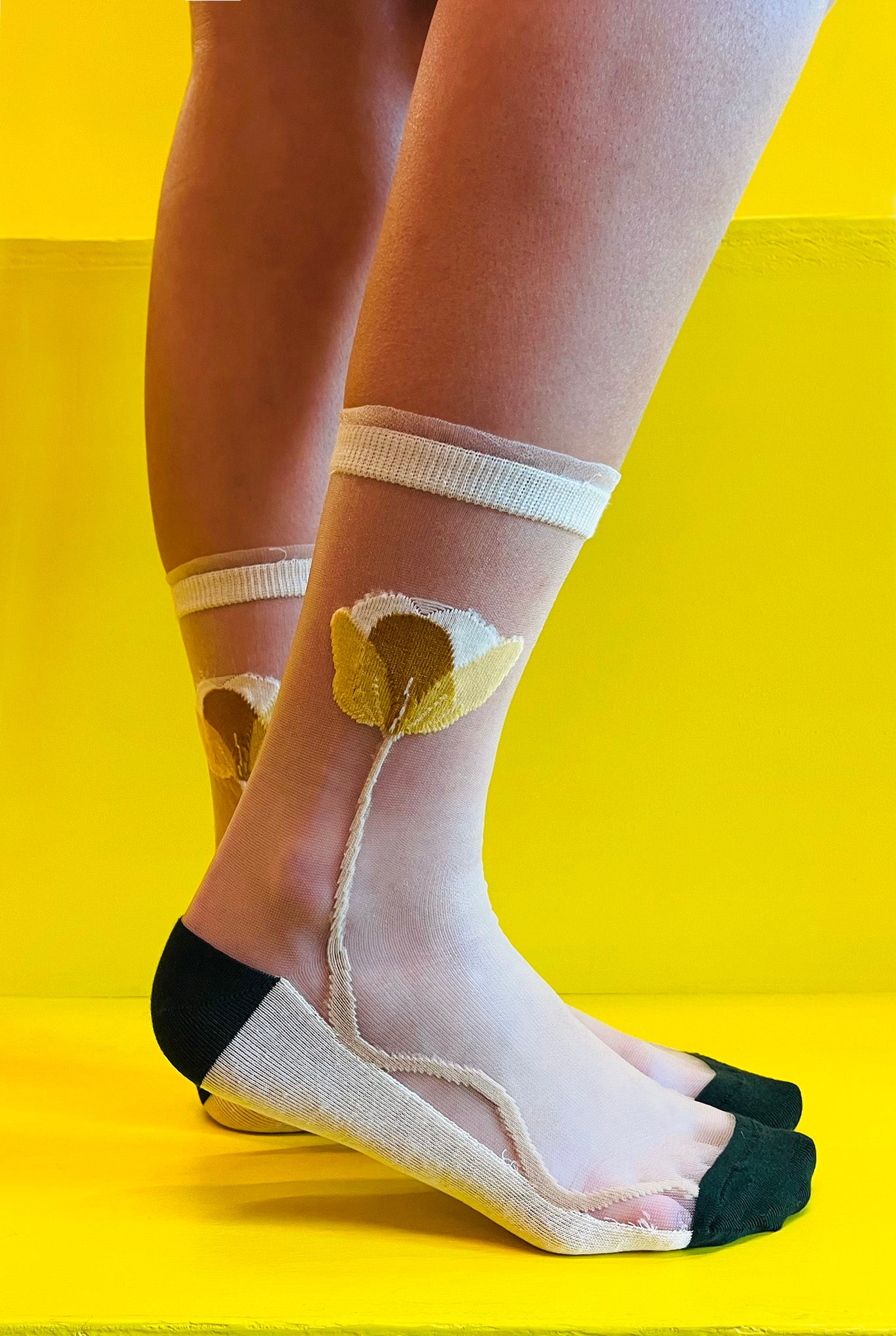 Transparent Flower Socks