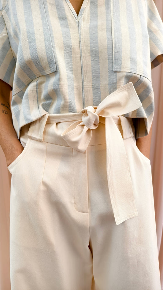 Pantalone con fusciacca in canvas