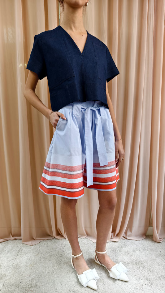 Bermuda in denim stretch