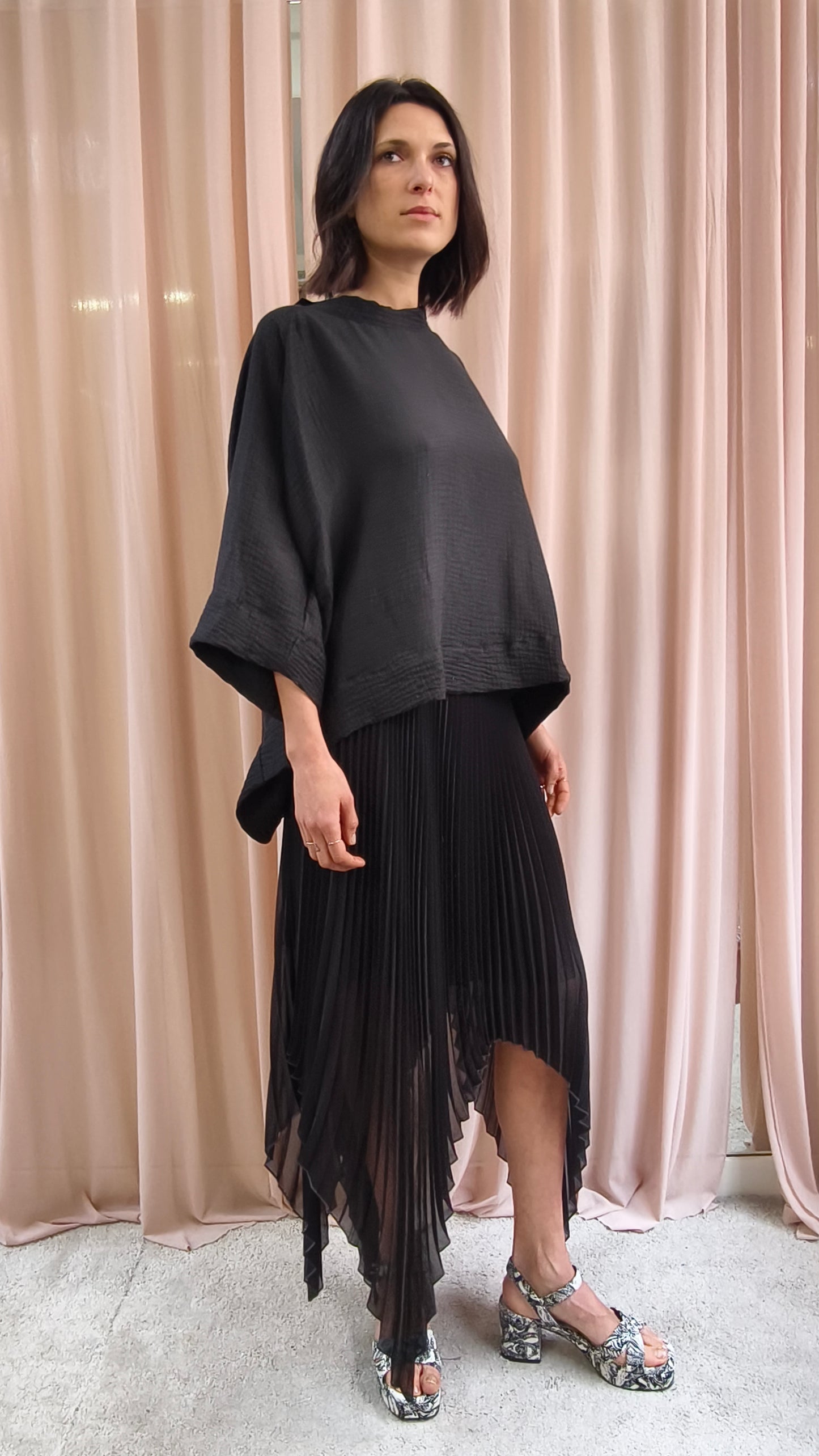 Blusa in creponne fluido