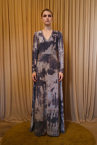 Abito lungo in lurex