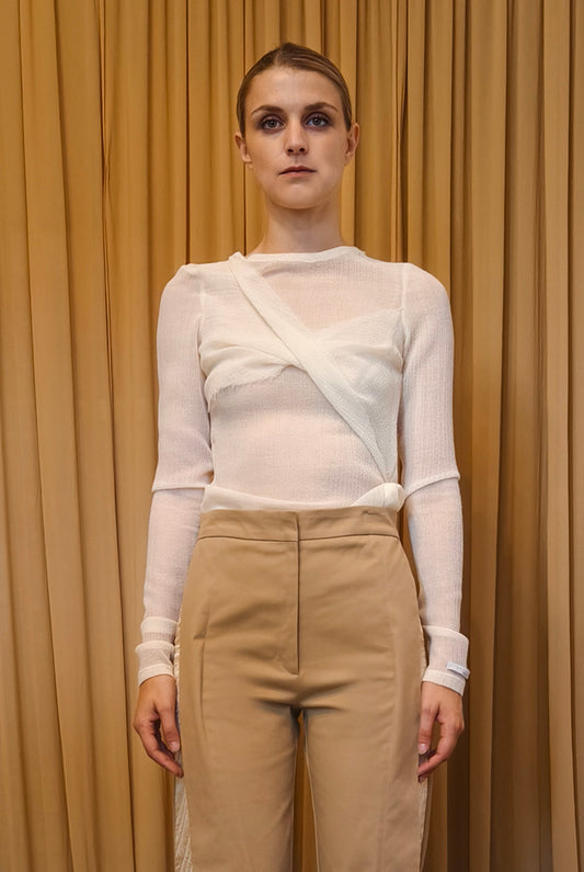 Top in garza di lana