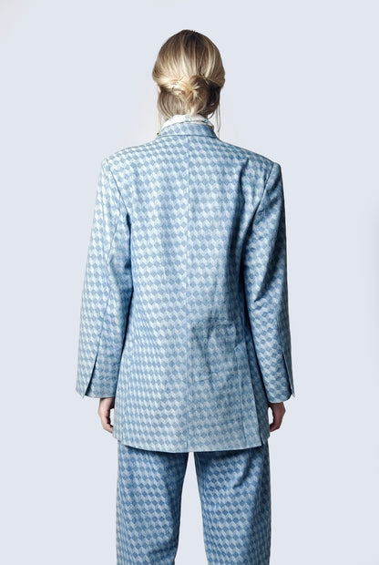 Blazer Geometric Denim