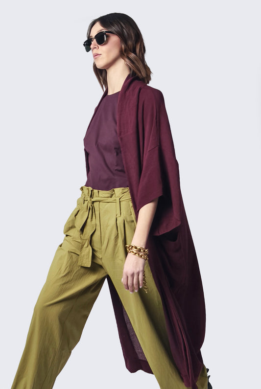 Burgundy Cardigan