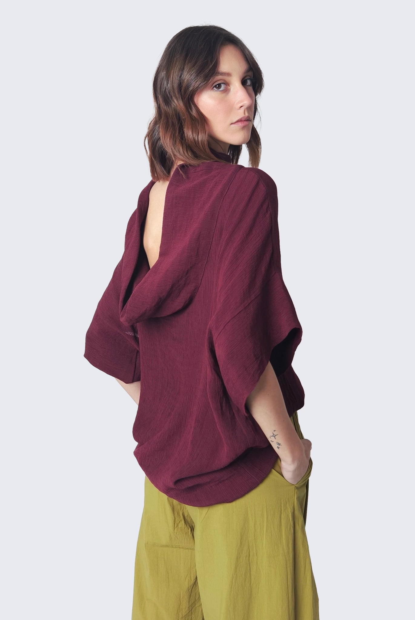 Burgundy Blouse