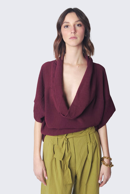 Burgundy Blouse