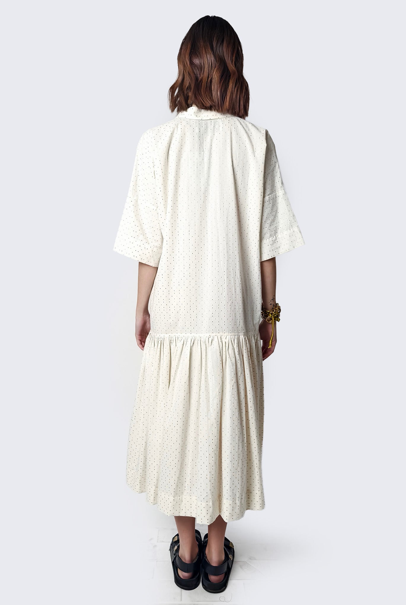 Gold Pois Dress