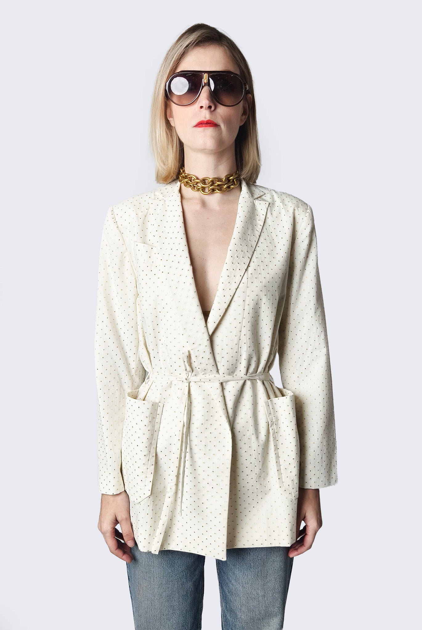 Gold Pois Blazer