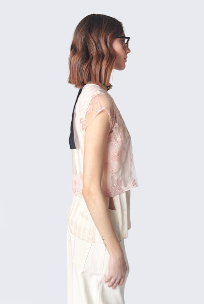 Top Pailettes Pink