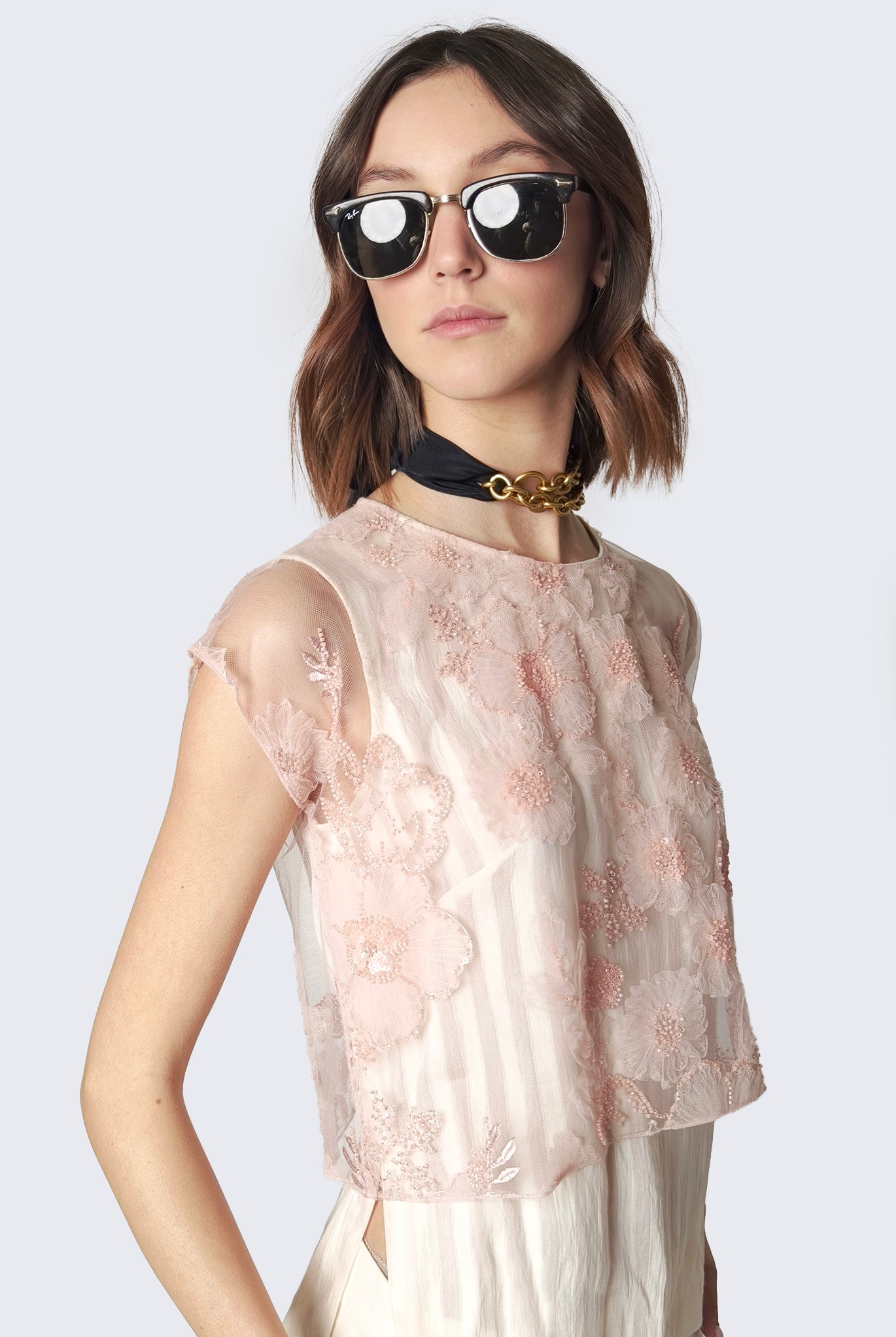Top Pailettes Pink
