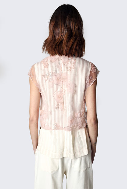 Top Pailettes Pink