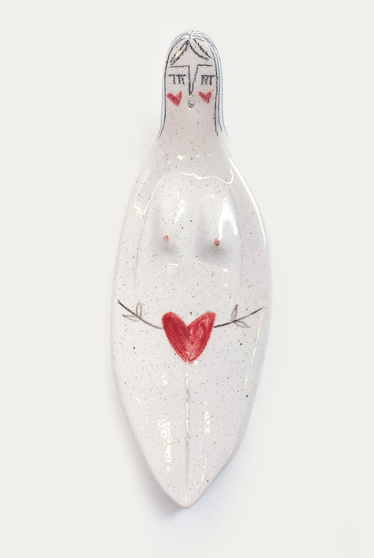 Sbrocca - Ceramic incense holder heart woman