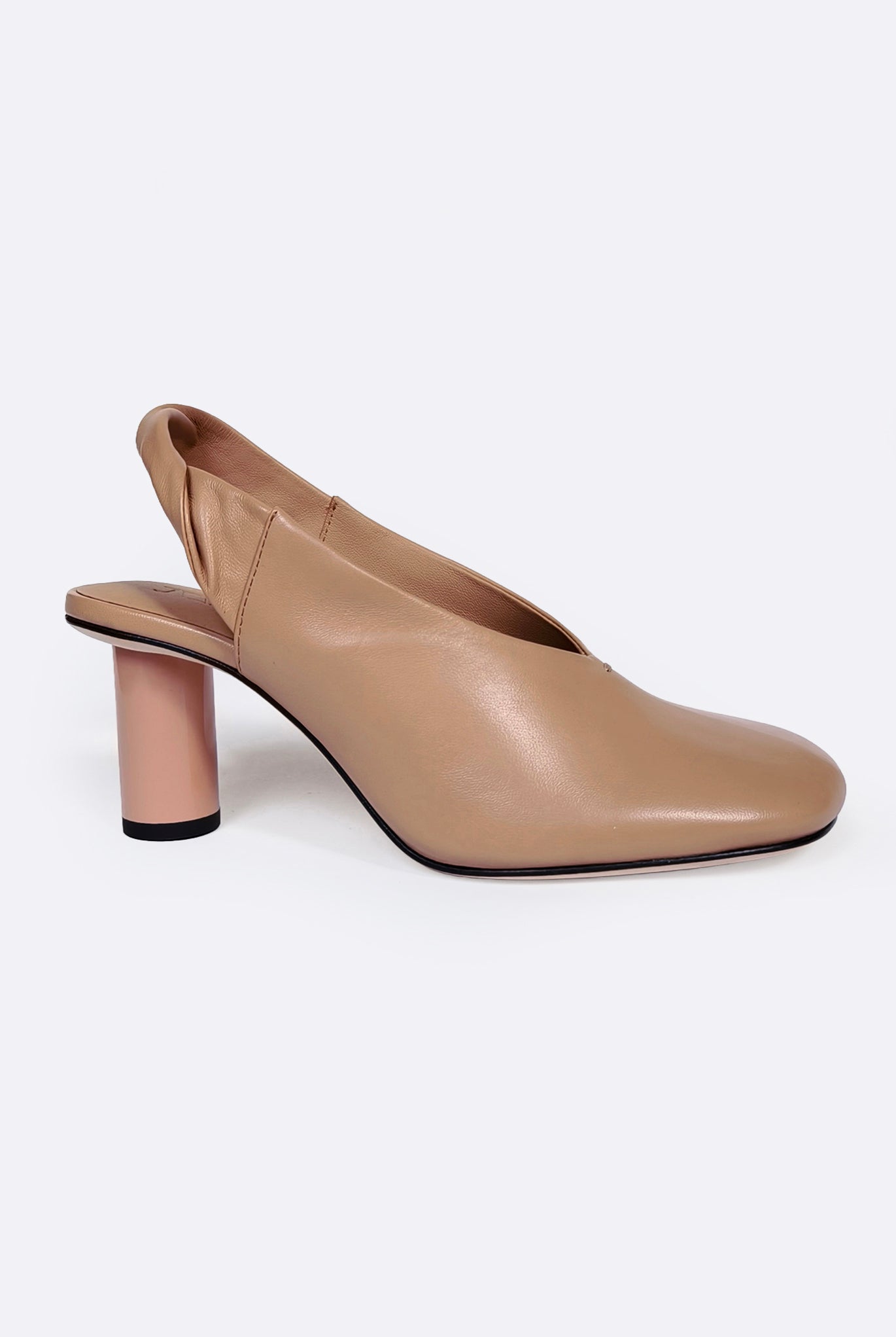 Dez- Twist Detailed Cylinder Heel Slinback