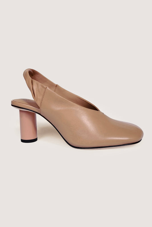 Dez- Twist Detailed Cylinder Heel Slinback