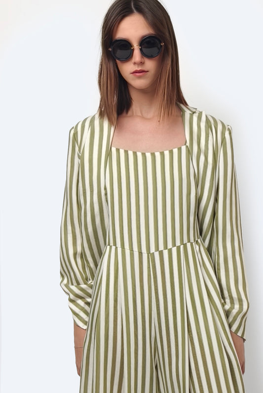 Stripes Blazer Sage