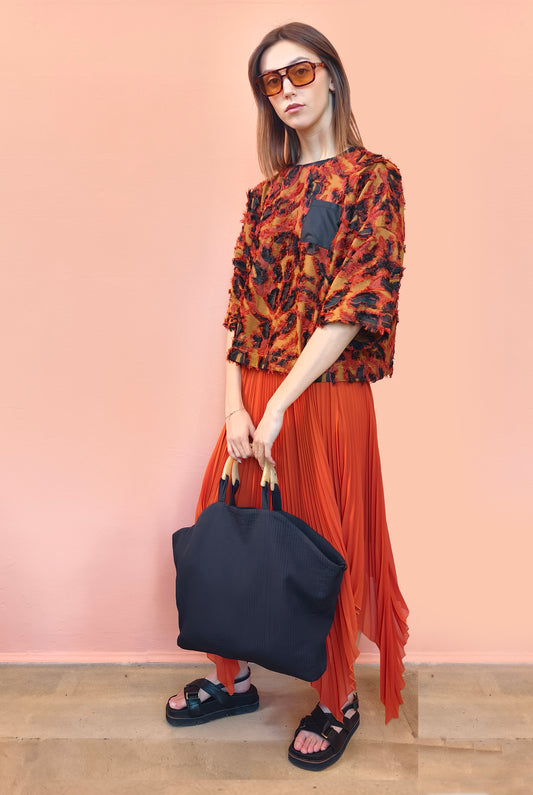 Orange/Black Top