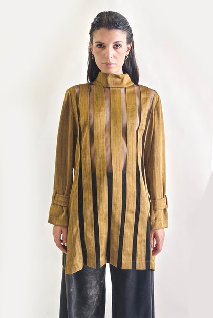 Maxi Stripes Blouse Gold