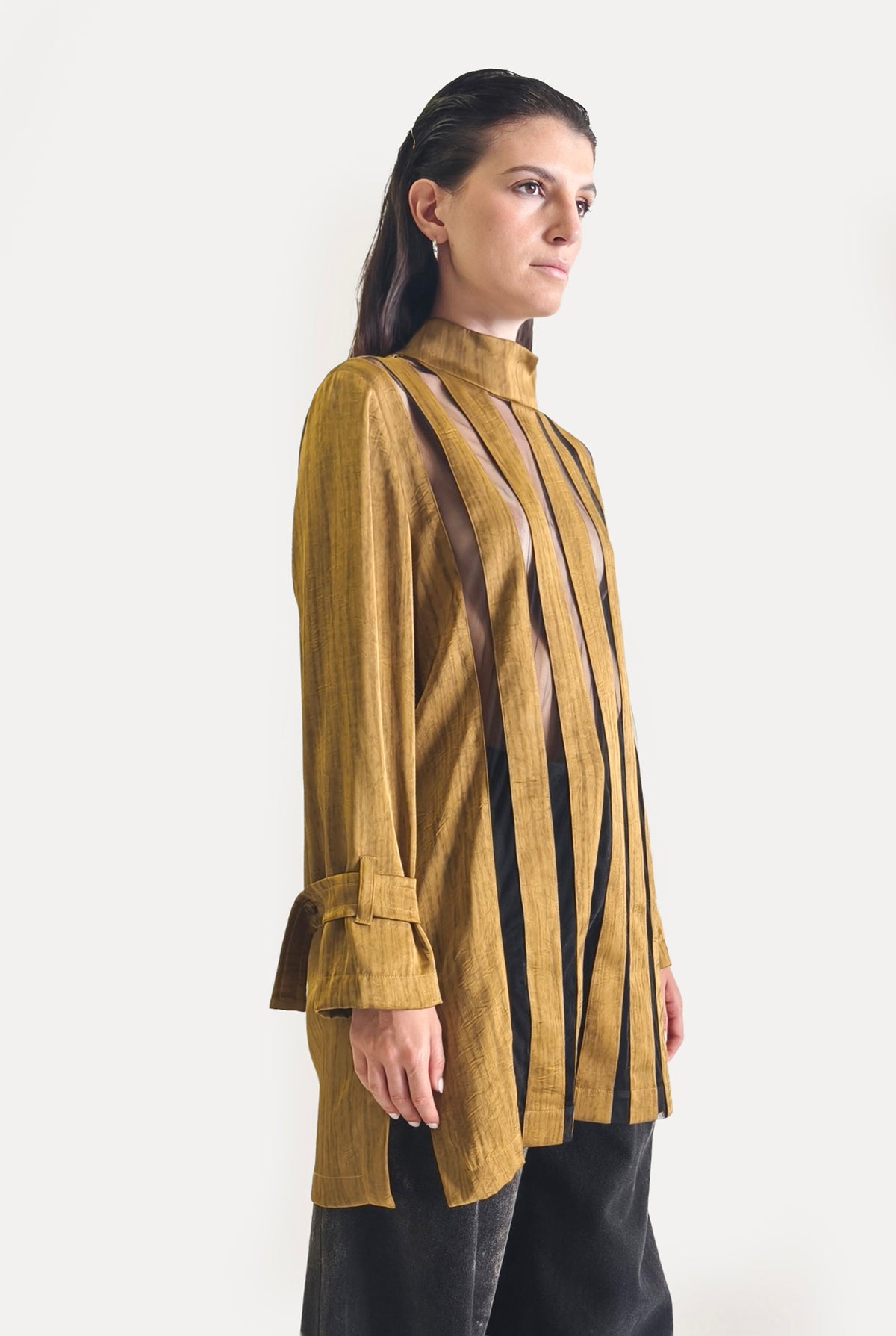 Maxi Stripes Blouse Gold