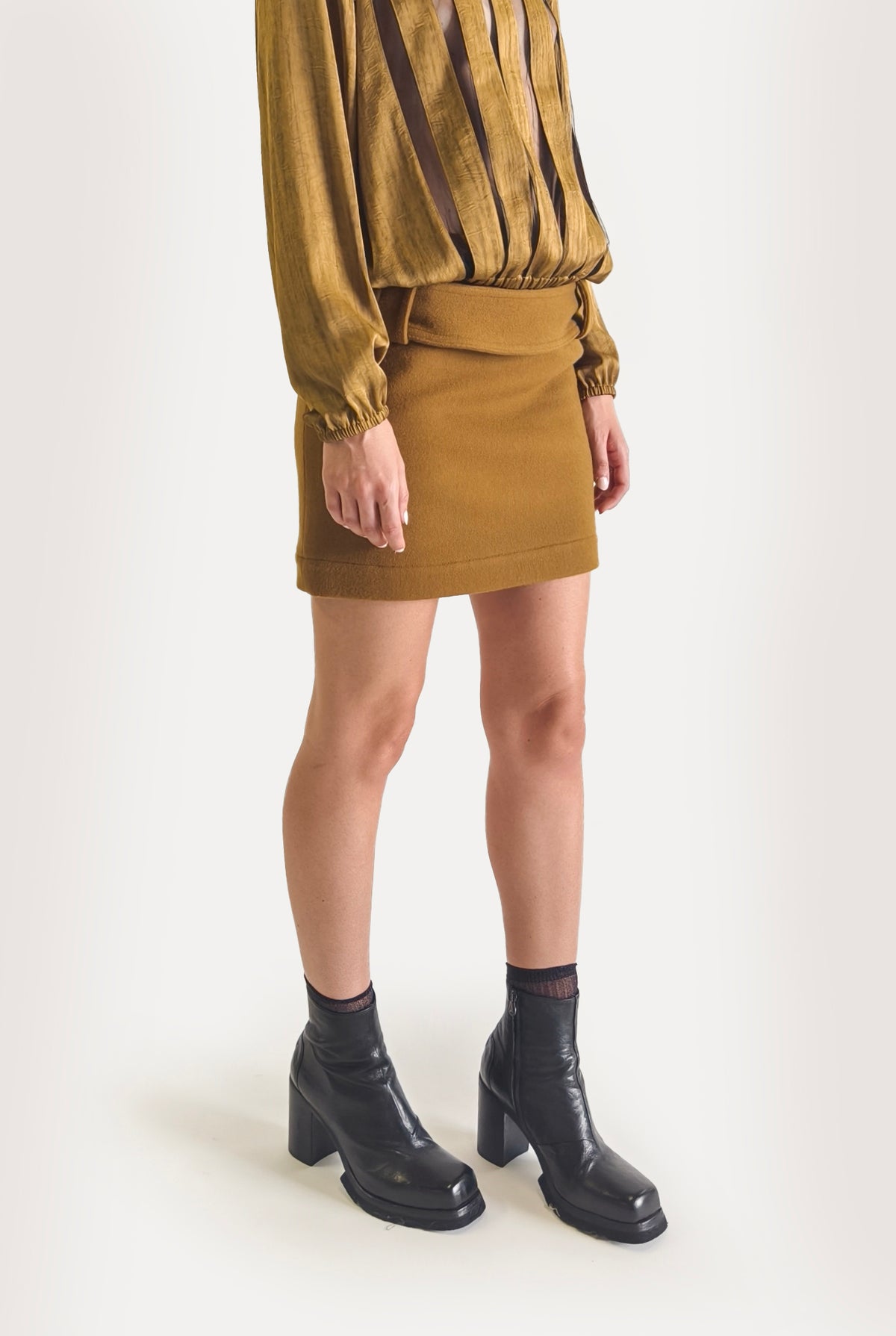 Gold Mini Skirt