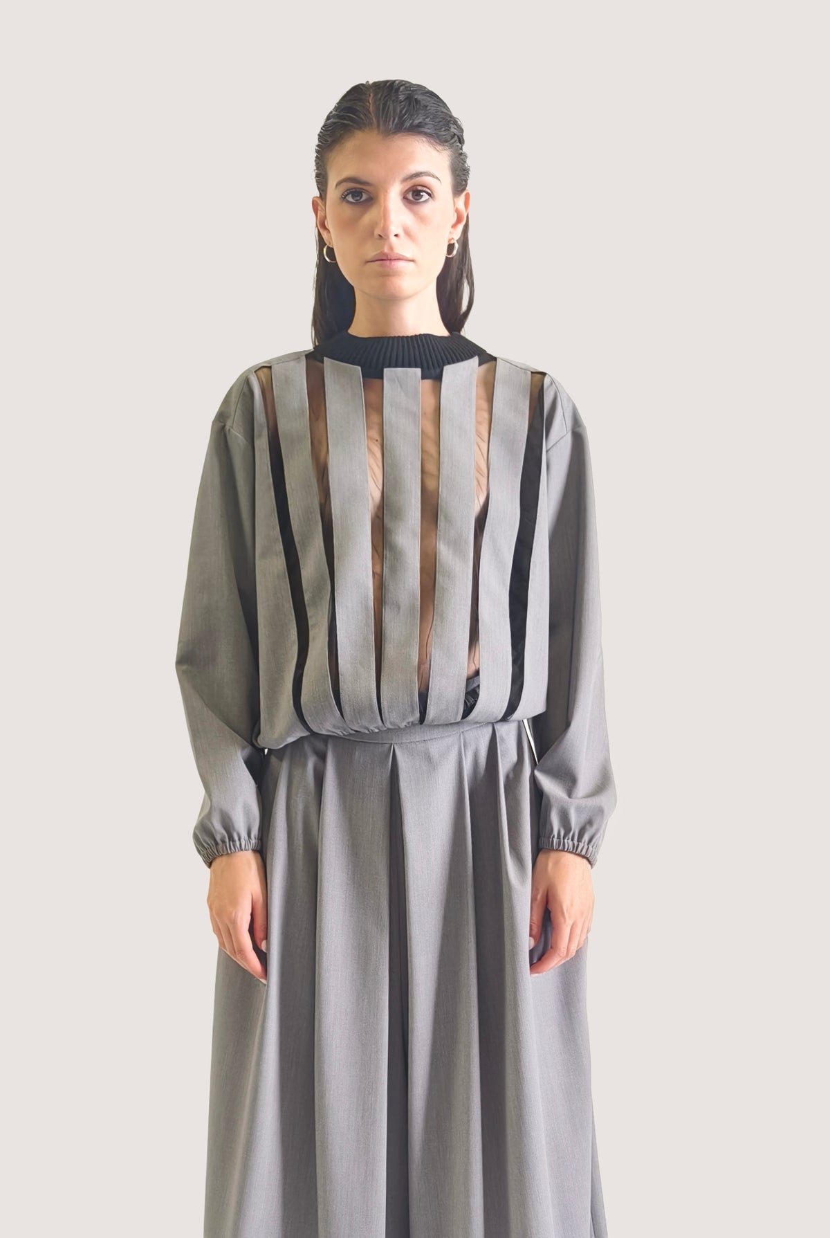 Stripes Sweater Grey