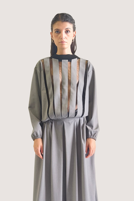 Stripes Sweater Grey
