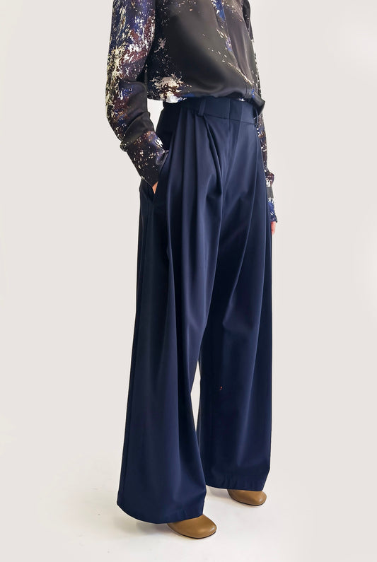 Pant Wide-Leg Blue