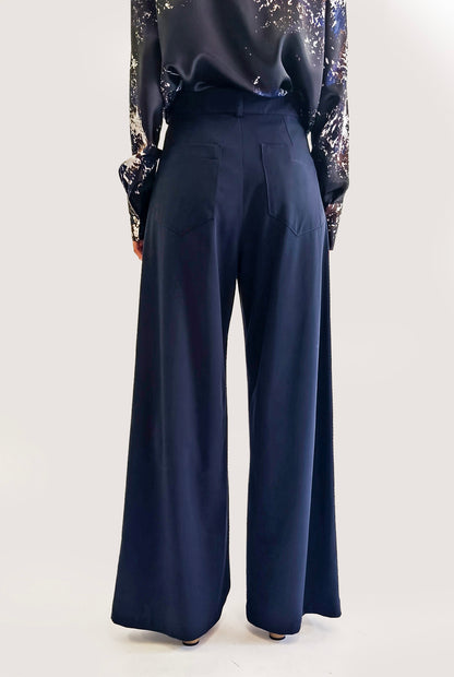 Pant Wide-Leg Blue