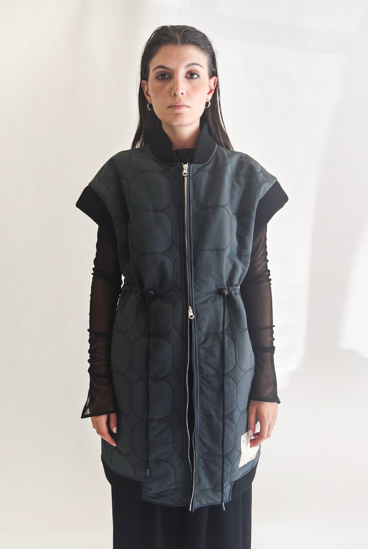 Quilted Gilet Green