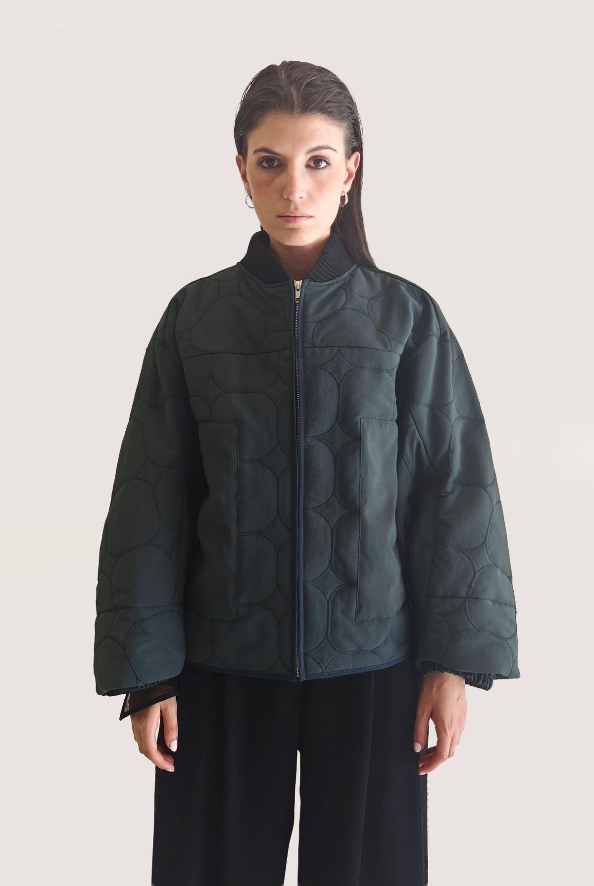 Quilted bomber