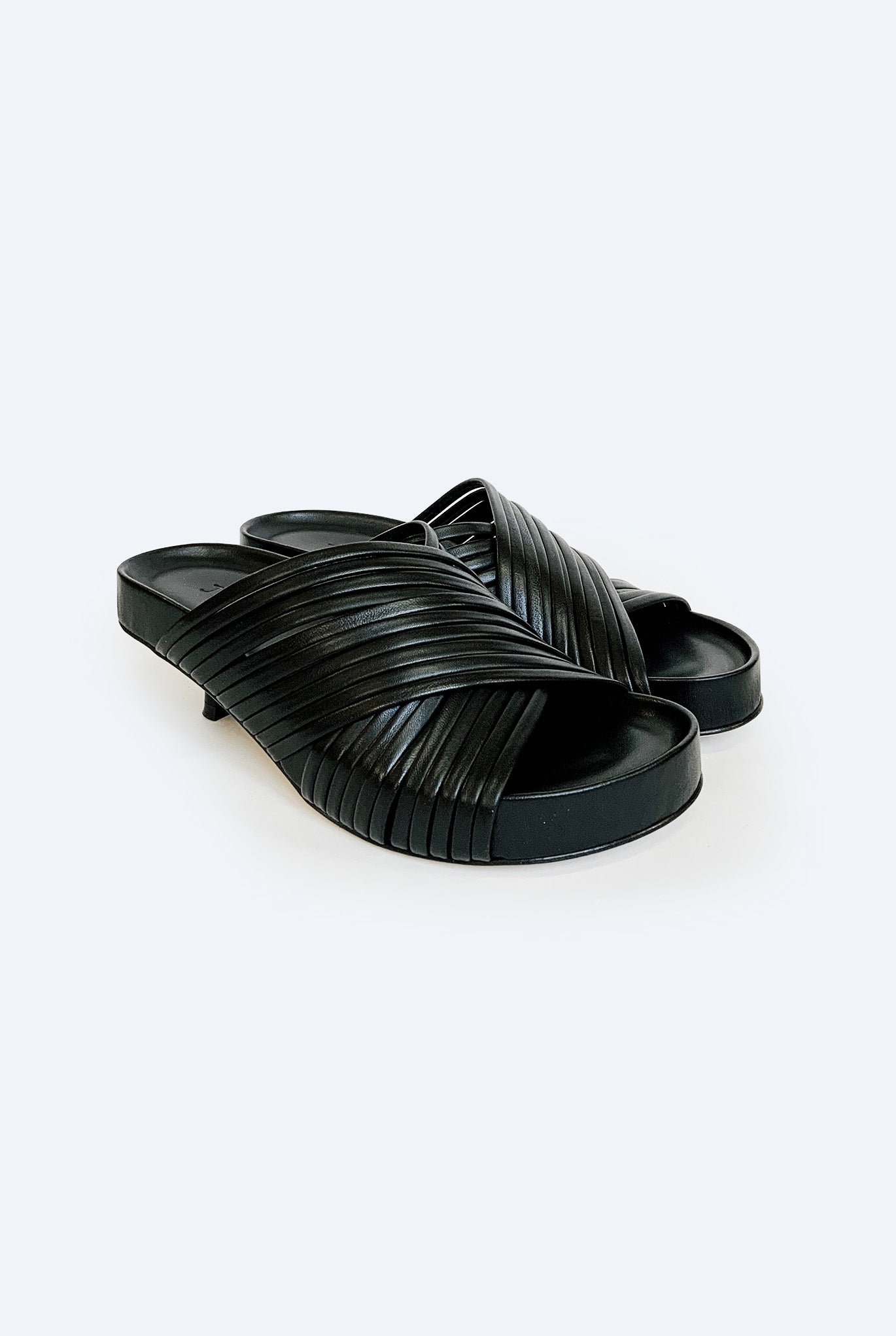 Stripes Sandal Black