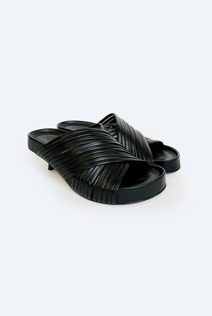 Stripes Sandal Black