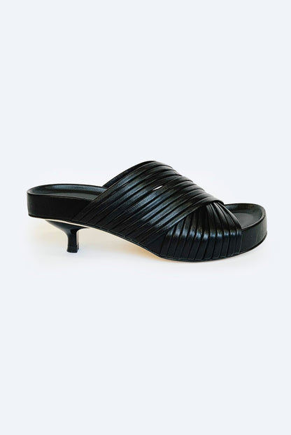 Stripes Sandal Black