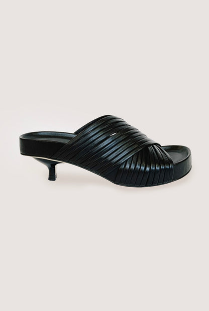 Stripes Sandal Black