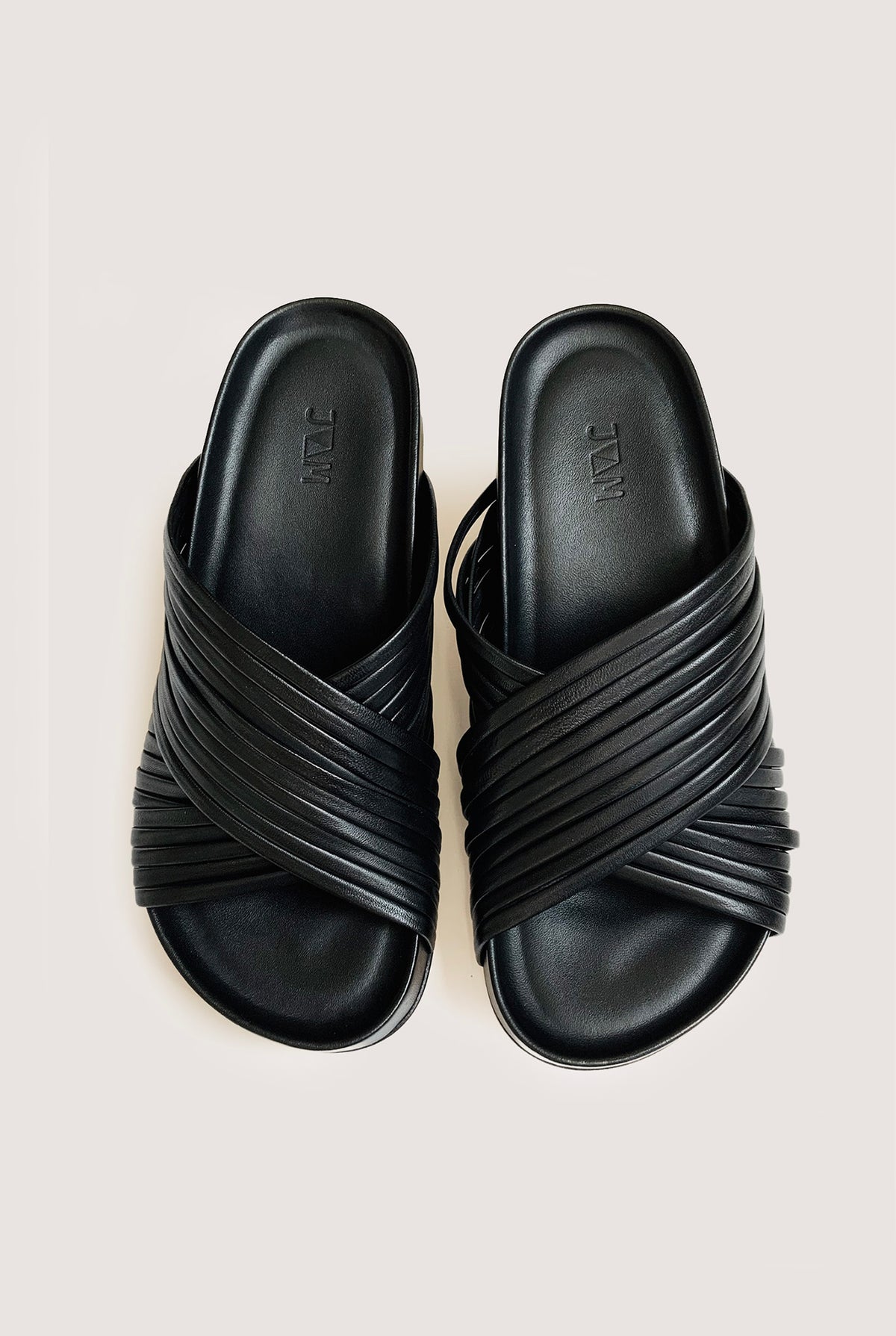 Stripes Sandal Black