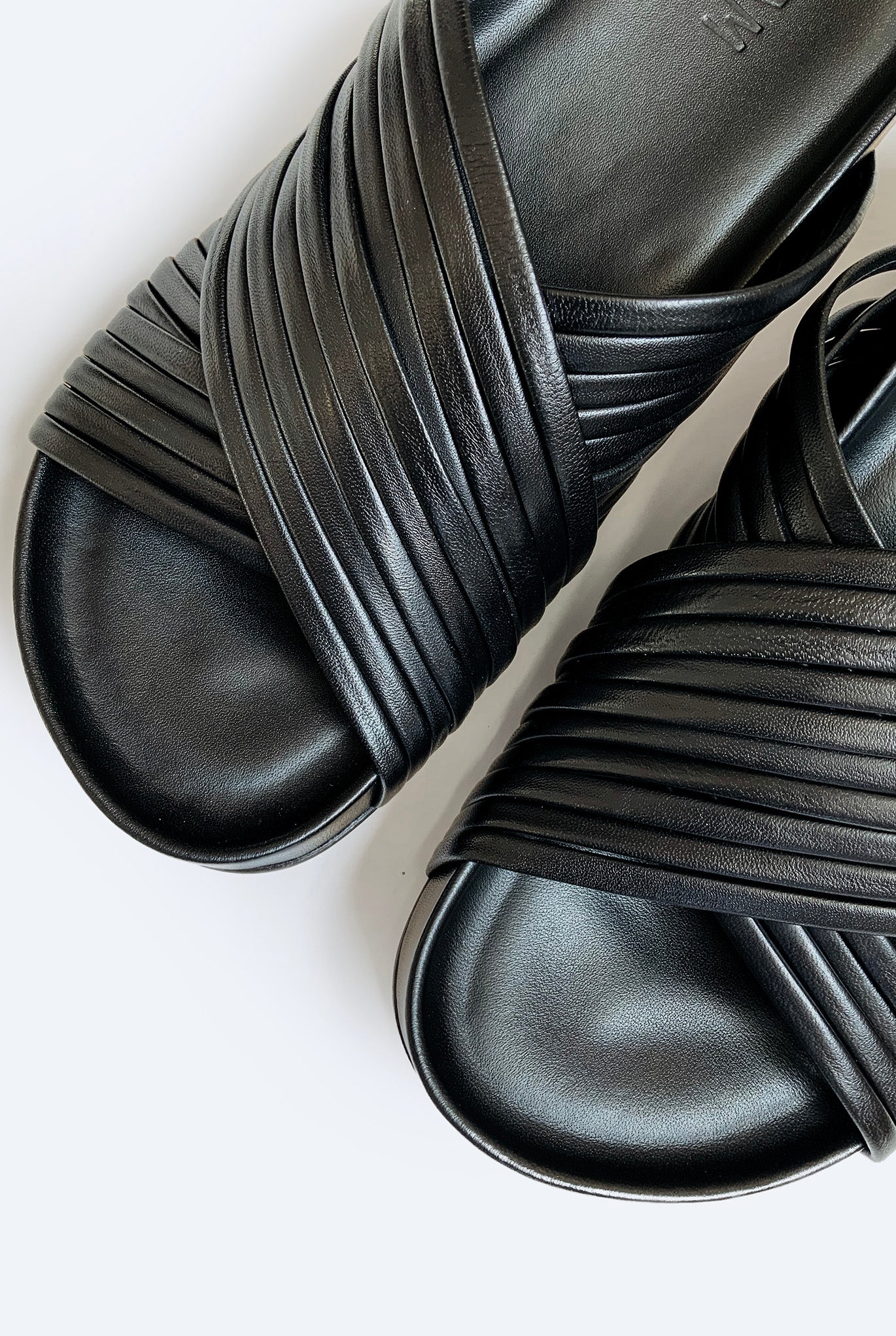 Stripes Sandal Black
