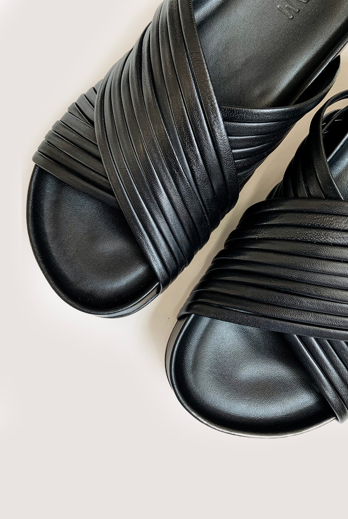 Stripes Sandal Black