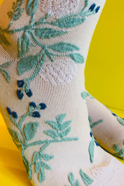 Lilac Flower Socks