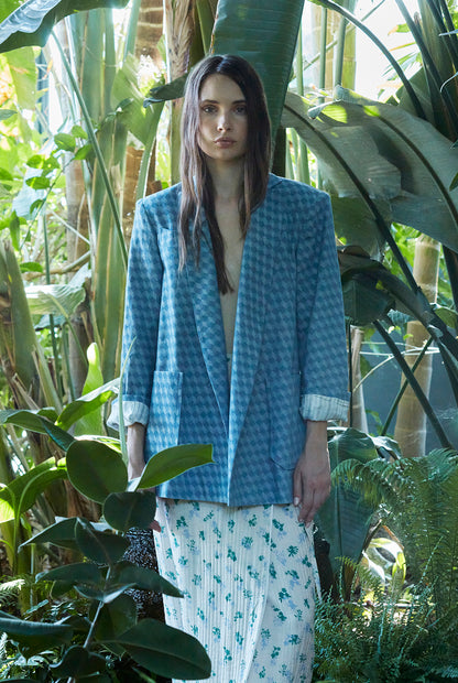 Blazer Geometric Denim