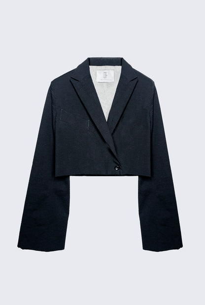 Cropped Black Blazer