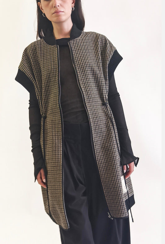 Pied-de-Poule Gilet