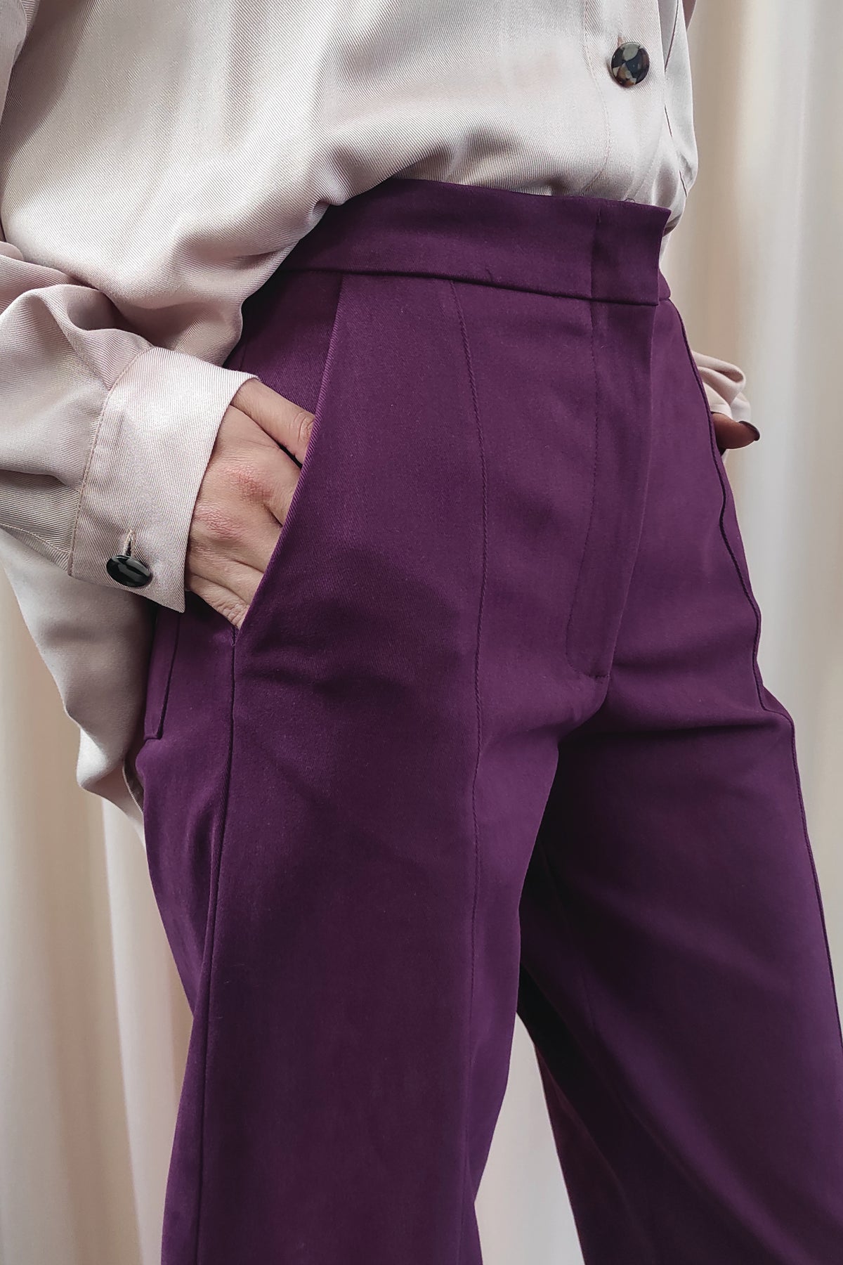 Pantalone in cotone smerigliato