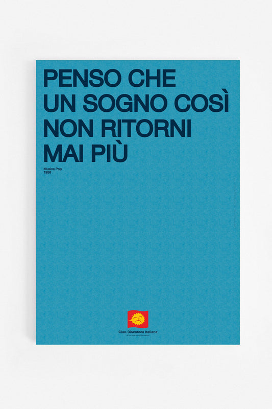 Nel blu, dipinto di blu-Scritta-Poster